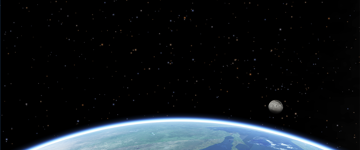 Sample for adding stars and the moon in the space