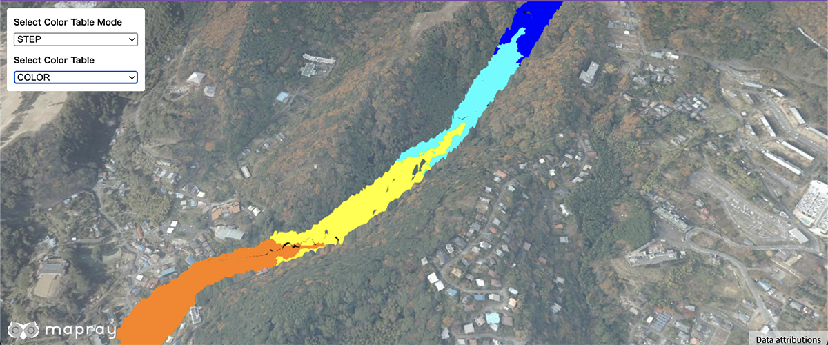 Set contour parameter of rastermap tiles