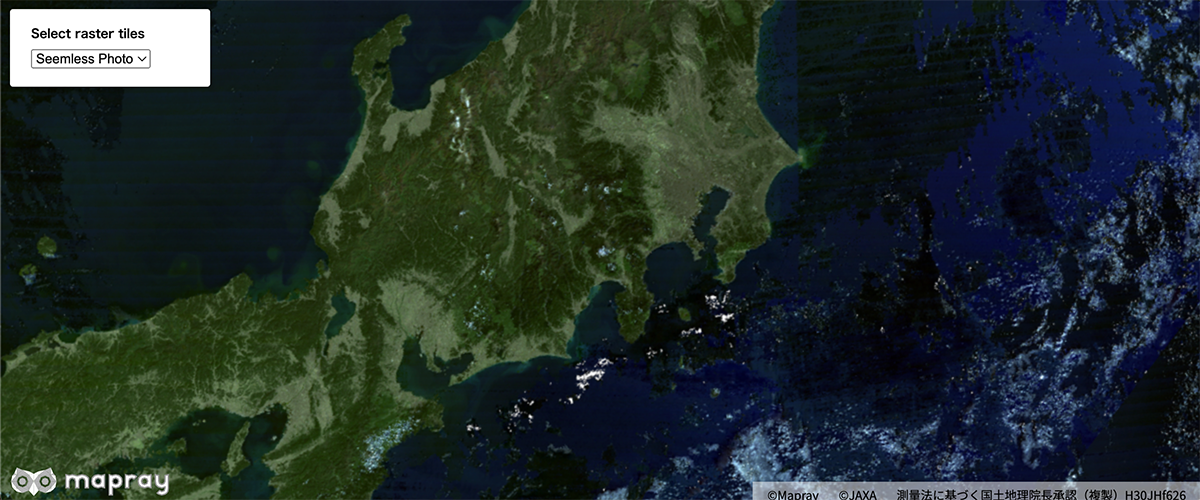 Switch a third-party raster source to the map.