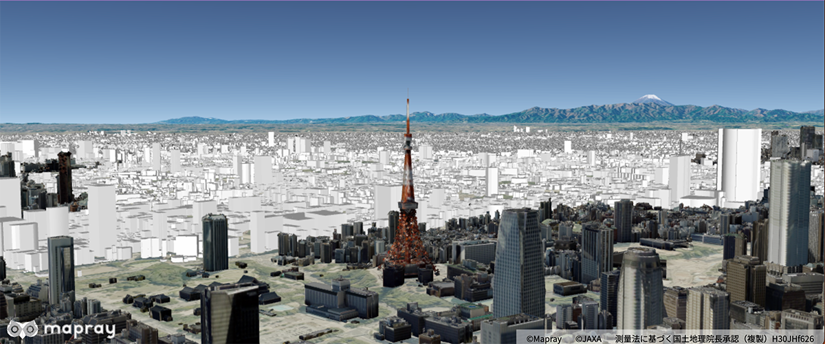 Using the B3dTiles format and display 3D Tokyo. 