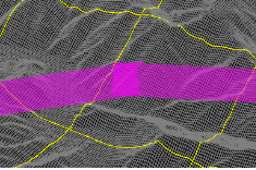 幅50 pixel の LineEntity の連結部分を半透明で表示した図