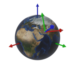 Maprayローカル座標系での3Dモデルの座標軸