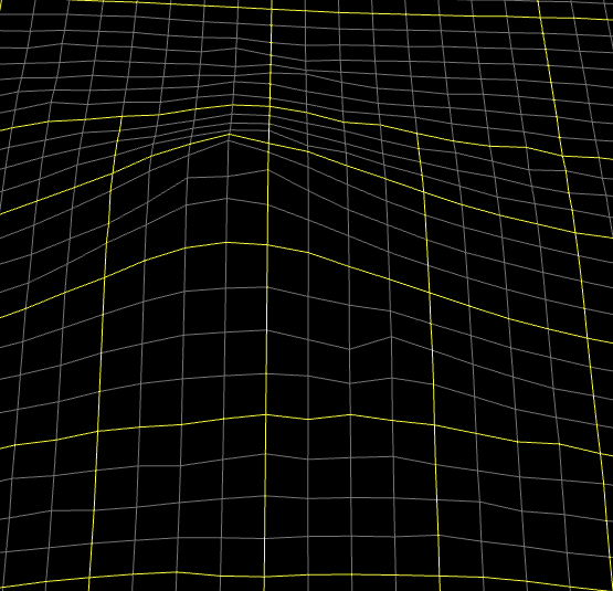 分割度3の富士山周辺のワイヤーフレーム
